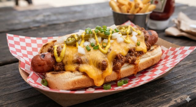 Chili Cheese Dog.